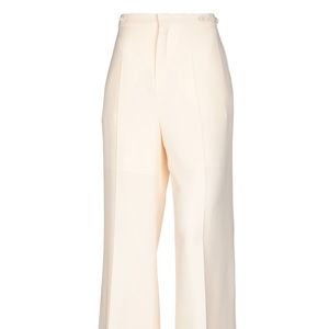 Chloe Cream High-Waisted Trousers